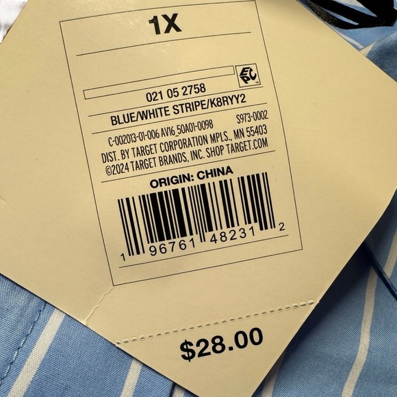 NWT Cropped button down long sleeve women’s shirt size 1X - Picture 6 of 12